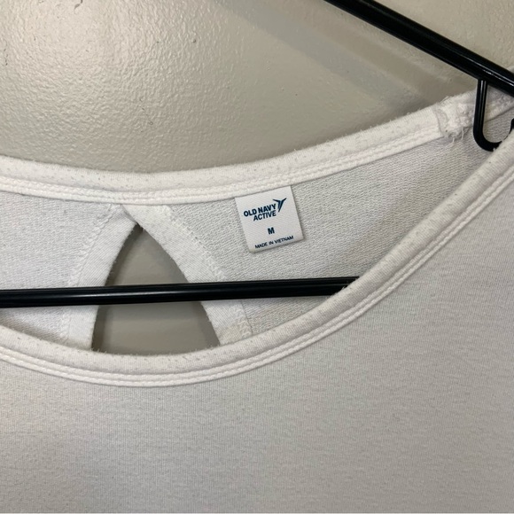 White Long Sleeve Open Back Shirt - Picture 3 of 5